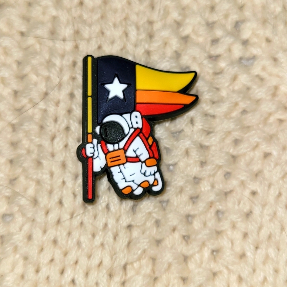 Astronaut croc charm